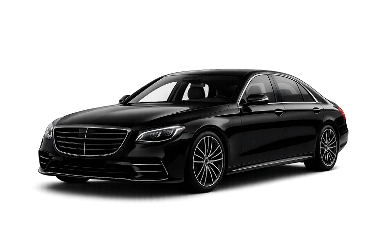 Black Mercedes executive sedan used for private chauffeur service