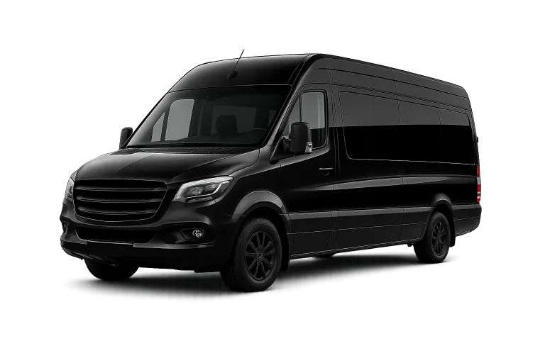 Black executive van for group and corporate transportation
