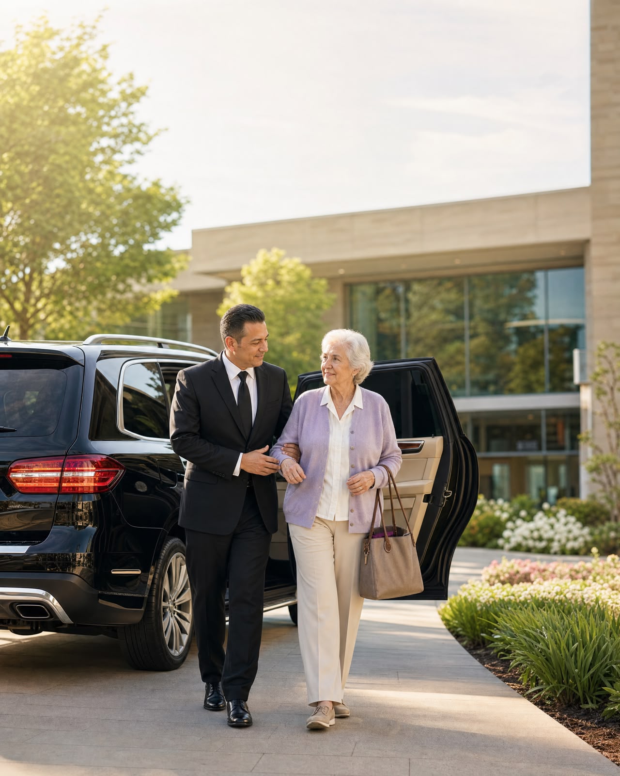 Healthcare mobility support for a premium Donation Ride journey